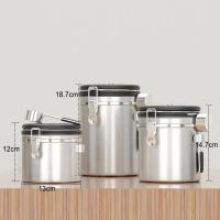 Contenedor De Almacenamiento Airtight De Acero Inoxidable Para Cofeina Gran Capacidad Reserva De Alimentos Ecológico Y Fresco - details 1