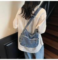 Bolso De Hombro Casual De Denim Lavado Resistente Al Desgaste Con Múltiples Bolsillos Y Gran Capacidad Para Mujer - details 47