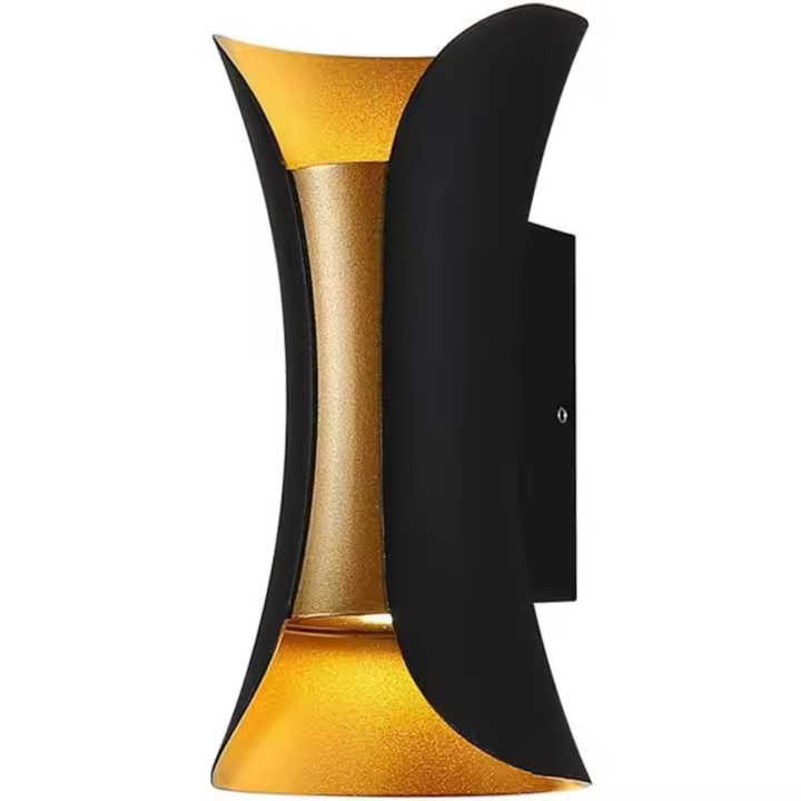 Aplique de pared Moderno para interior, 12 W, para exterior, de metal, con iluminación vertical Y horizontal, 3000 K, Luz Blanca Cálida, ideal para dormitorio, Hogar, pasillo, sala de estar(10 × 30 cm) - 1