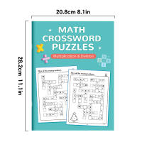 Libro De Crossword Matemático Para Niños Edad 5-8 Años Juego Criss Cross De Suma Resta Multiplicación Y División Montessori - details 6