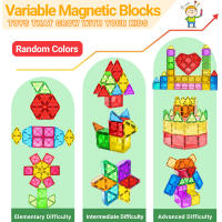 Juego De Construcción Magnético Para Niños Y Niñas Set Educativo De Bloques Magnéticos Para Preescolar Kit De Construcción Magnético STEM Regalo De Cumpleaños - details 2