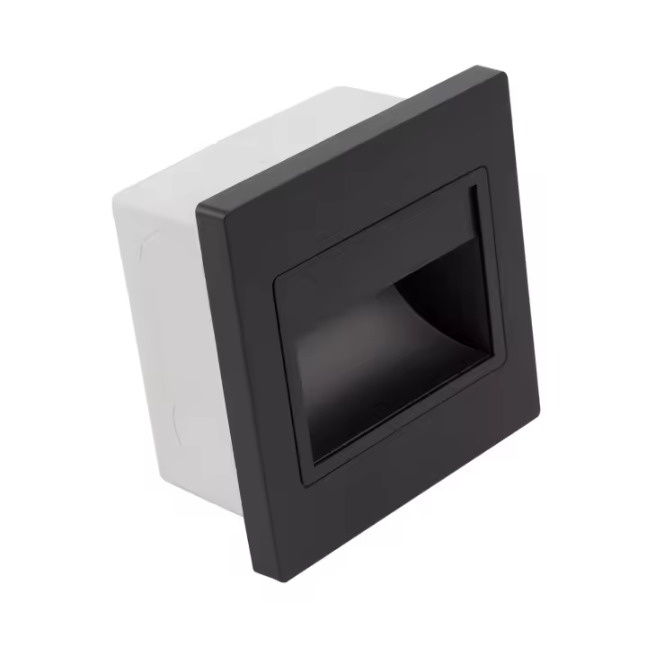 Ledkia Baliza LED 1.5W Empotrable Pared Negro Randy 3000K Blanco Cálido - 1