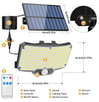 Lámpara Solar Exterior Con 234 LEDs Y Sensor De Movimiento 3 Modos Luz De Seguridad IP65 Impermeable Control Remoto AMARYLLIS - details 5