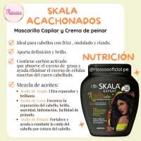 Mascarilla Skala Acachonados, Tratamiento Acondicionador y Crema para Peinar, leave in, Cuidado Capilar de Calidad Duradera para un Pelo Saludable, Crema definidora y abrillantadora, Mascarilla de carbón activado, Aceite de Argán, Manteca de Patauá. 1000g - details 2