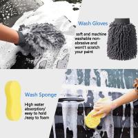 Kit de limpieza de coche de 12 piezas, kit de limpieza de lavado de coches de microfibra profesional, cepillo de rueda y borde, guantes de lavado de ropa de limpieza, esponja - details 8