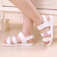 Sandalias De Verano Para Niñas Con Flores Estilo Grecia Antideslizantes Y Confortables Zapatos De Playa Para Niños Talla True Fit Decoración De Cinta Suave Y Floral - details 7
