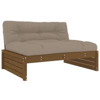 vidaXL Sofá central madera maciza de pino 120x80 cm Pino natural, Pino blanco, Pino gris Conjunto Terraza Muebles Jardín Exterior Juego de Muebles de jardín Mueble Jardín Exterior Muebles de Salon Exterior - details 6