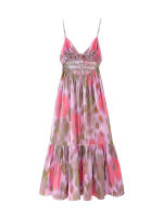 Willshela Vestido Midi De Encaje Con Cintura Elástica Y Espalda Descubierta Para Mujer Estilo Vintage Con Tirantes Y Cuello En V Moda Casual - details 2