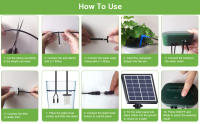 Kit De Riego Por Drip Solar Automático 2W/6V Con Batería Integrada De 1800mAh Para Dispositivo De Riego DIY Para Plantas En Macetas Y Jardín - details 1