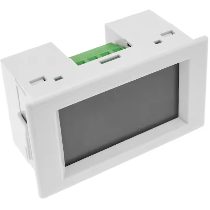Visor LCD de 3 dígitos y con amperímetro 0 - 1.999 A para panel blanco - BeMatik - 1