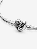 Pandora Moments with Cadena de Serpiente y Cierre de Corazón de árbol Genealógico-Plata de Ley - details 4