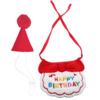 Conjunto De 2 Bandanas Y Sombrero De Cumpleaños Para Gatos Y Perros Ropa De Cumpleaños Para Mascotas Accesorios Para Fiesta De Mascotas - details 0