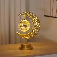 Lámpara De Mesa LED Decorativa Bola De Luna Alimentada Por Batería Creación De Ambiente Festiva Para Ramadan Eid Al Fitr Regalos De Decoración Del Hogar - details 1