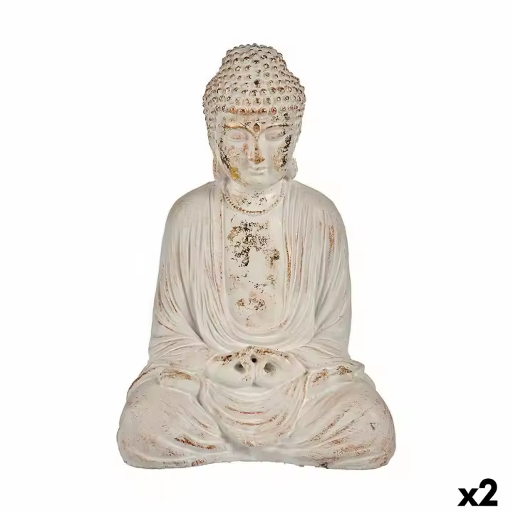 Ibergarden Figura Decorativa para Jardín Buda Poliresina 22,5 X 40,5 X 27 Cm - Pack 2 Unidades - 1