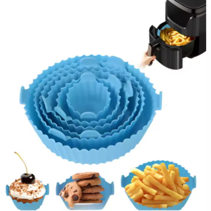 Moldes de Silicona Reutilizables Flexibles y Antideslizante para Fritura de Aire - 1