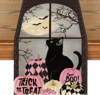 Mantelos De Lino Tejidos Con Estampado De Rosas Y Calaveras Para Decoración De Fiesta Del Día De Muertos Y Halloween Mantel Lavable Para Comedor De Casa Y Cocina - details 7