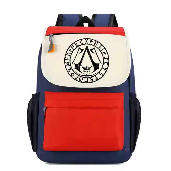Mochila Assassins Creed. Ezio. Desmond. Edward. Connor. Lucy. Arno. Altair. William. Varios colores. Ideal para la escuela. Colegio. Senderismo. Excursiones. Multiples bolsillos - 1