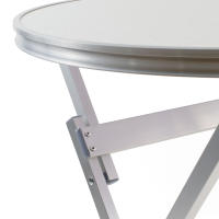Mesa Plegable Multifuncional The Secret Home - Madera Contrachapada y Aluminio - D.60x70 Cm - Para Jardín, Terraza, Balcón o Picnic - details 3