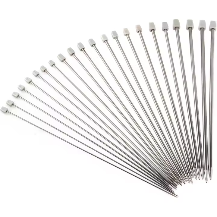 11 pares de agujas de punto PIXNOR en acero inoxidable, de 14 pulgadas en tamaños desde 2 mm hasta; 8 mm - 1