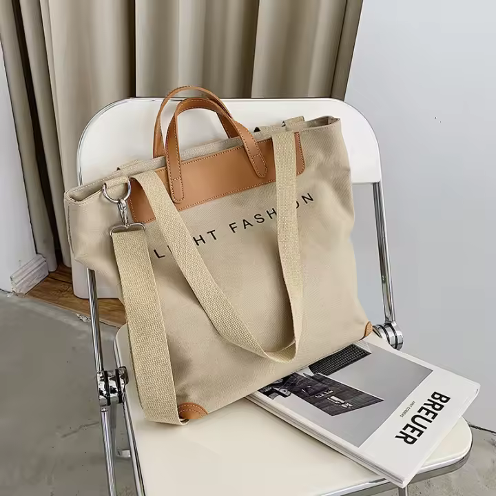 Women bag shoulder canvas bag women ins trend crossbody bag large capacity canvas tote bag large capacity canvas tote bag women shoulder bag - 1