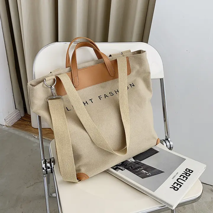 Women bag shoulder canvas bag women ins trend crossbody bag large capacity canvas tote bag large capacity canvas tote bag women shoulder bag - 1