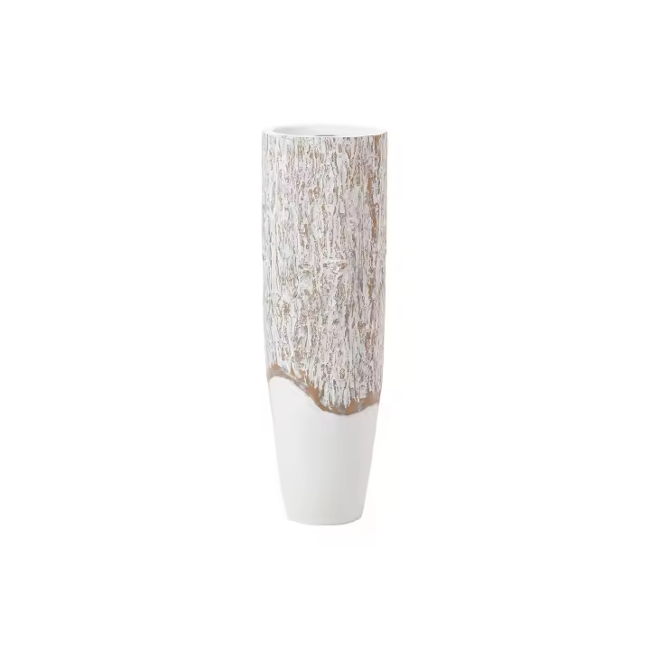 Adda Home Florero Resina Blanco Marron 19x19x60 Cm - Pieza Decorativa - 1