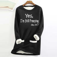 Sudadera De Cuello En O Para Mujeres plus Size Otoño Invierno Suelta Casual Cálida Deportiva Oversized Streetwear - details 2