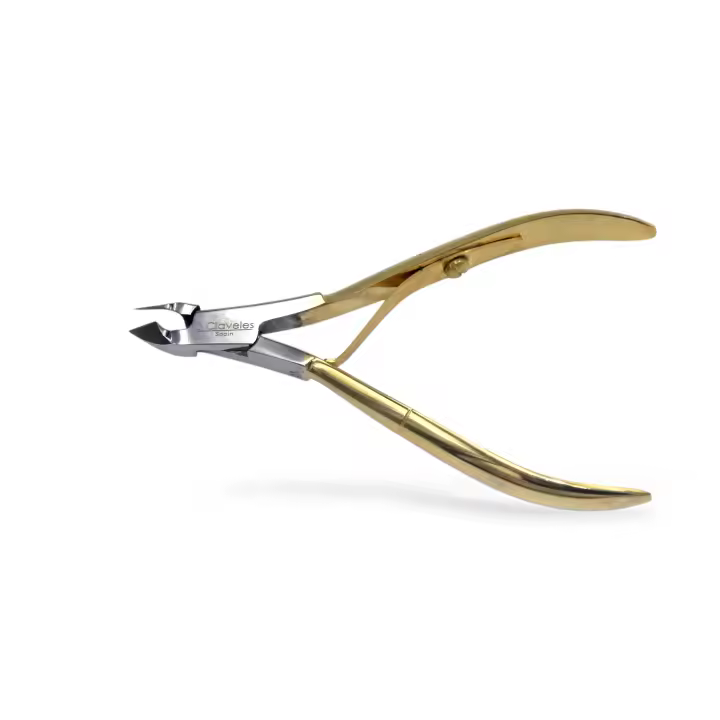 3 Claveles Alicate para Cutículas, Acero de Carbono - (10cm), para Cortar y Remover Cutículas Uñas, Manicura, Niquelada - 1