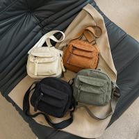 Color de moda sólido casual Bolsa de Tela campus estilo Niñas un hombre crossbody Bolsa Moda pequeña - details 0