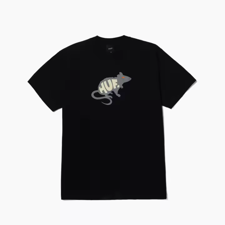 Sabas Shop Camiseta Huf Worldwide Best Friend Negra Manga Corta Hombre - 1