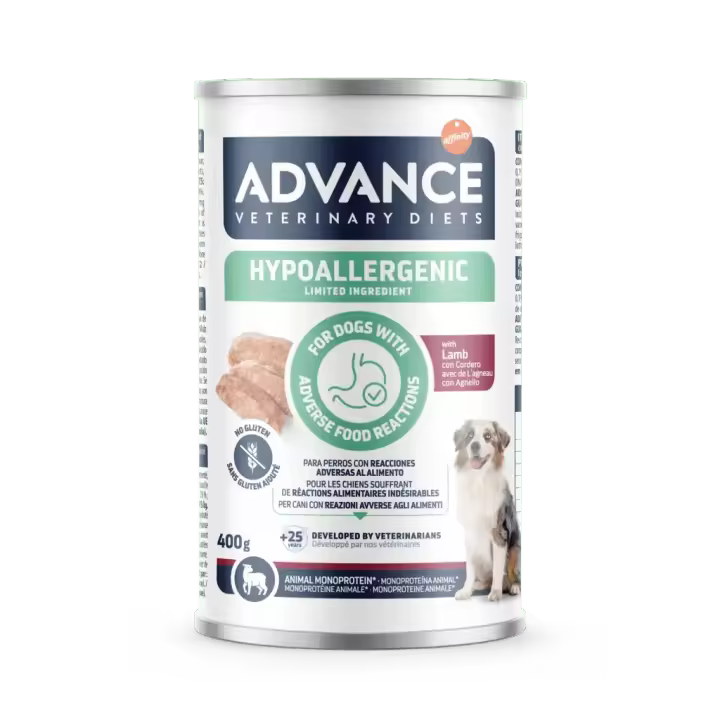Advance Hypoallergenic Limited Ingredients - Cordero - Alimento Húmedo Completo y Equilibrado Monoproteico - 3 Unidades - 1