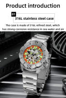 Reloj De Pulsera Mecánico Para Hombre ADDIESDIVE Lujo Esqueleto Automático Vidrio De Zafiro BGW9 Luminoso Diver 200m Acero Inoxidable - details 3