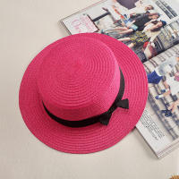 Sombrero De Paja Con Lazo COKK Panama Para Mujer Casual Verano Protección Solar Banda Ancha Sombreros De Playa Unisex - details 7