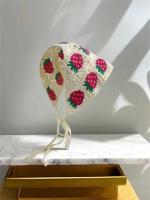 Diadema De Encaje Vintage Para Mujeres Hecha a Mano Con Pequeñas Margaritas Y Fresa En Rojo Estilo Dulce Y Casual - details 6