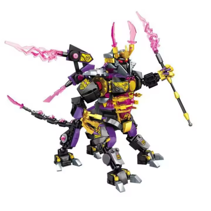 Bloques De Construcción Para Niños Serie Mecha Ninja Modelo MOC Armadura Juguete De Montaje Regalo De Cumpleaños Compatible Con Lego ABS Sin Batería - 1