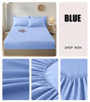 Sábana Ajustable De Color Sólido Protección De Muelles Para Cama Individual Doble Reina 100% Algodón 200TC Funda De Sábanas Con Banda Elástica - details 9