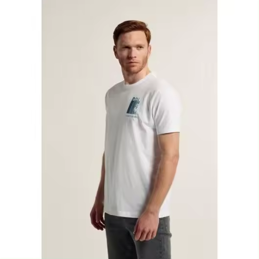 Camiseta de Algodón Blanca VALECUATRO con Gráfico en el Pecho y en la Espalda - 1