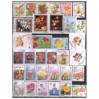 50 PCS De Estampillas De Flor Con Marca De Poste En Buena Condición Diferentes Temas Para Colección Mundial - details 2