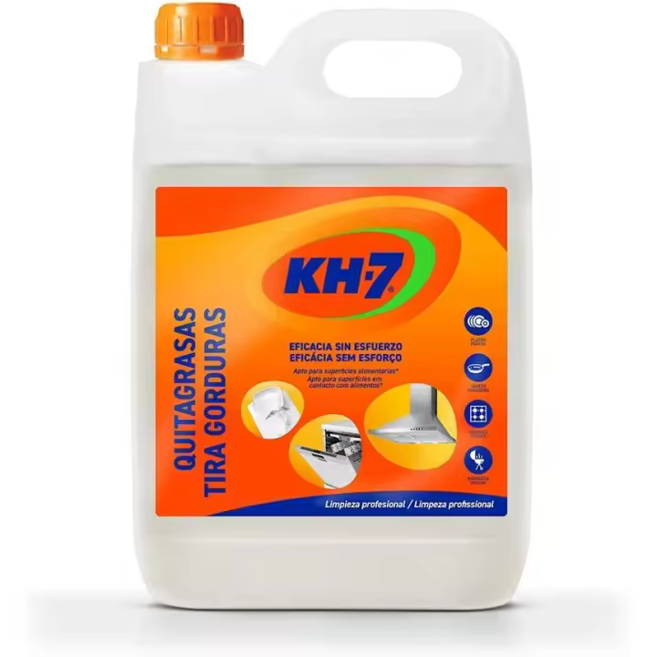KH-7 LIQUIDO QUITAGRASAS FORMATO AHORRO  5L , SIN FOSFATOS FORMATO , GARRAFA - 1