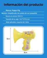 Peppa Pig Altavoz Manillar Infantil Con Cambio De Voz Divertido Amplificador Temático De Fiesta Juguete Educativo Para Niños Instrumentos Musicales Regalos - details 5