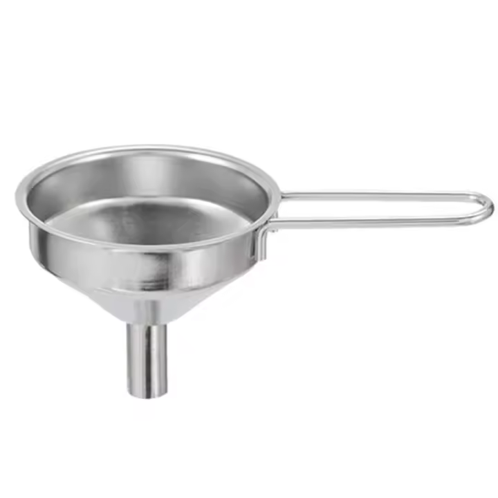 Funel Mini De Acero Inoxidable Para Cocina Con Mango Estable Amplio Bocina Herramientas De Cocina Para Líquidos Y Aceites - 1