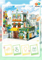 Bloques De Construcción Creativos 997Pcs Vistas De Calle Restaurante Chino Edificio De Tres Pisos Arquitectura Ciudad Mini Bricks Juguetes Para Niños Regalo - details 0