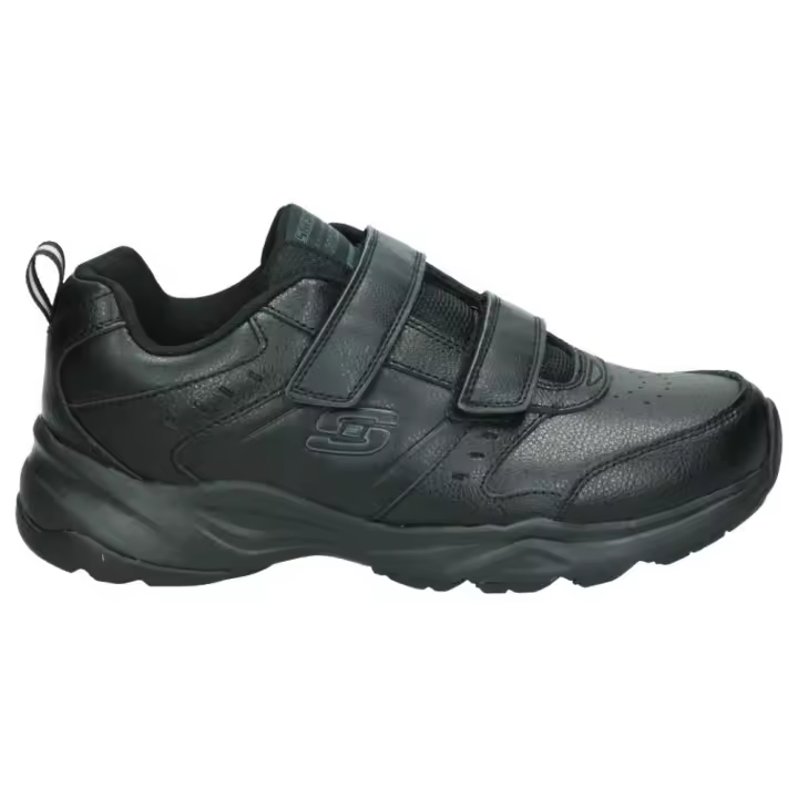 SKECHERS | Zapatillas Skechers Haniger Casspi para Hombre – Deportiva Casual en Color Negro – Zpatilla con Cierre de Doble Velcro – Máxima Sujeción – Fácil de Poner y Quitar – Cómodas – Modelo 58356-BBK - 1
