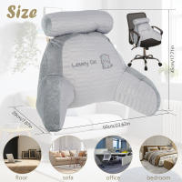 Cojín De Lectura Triangular Suave Grande Soporte Lumbar Cintura Para Dormitorio Oficina Sofa Almohada De Tirar De Cojín De Espalda - details 0