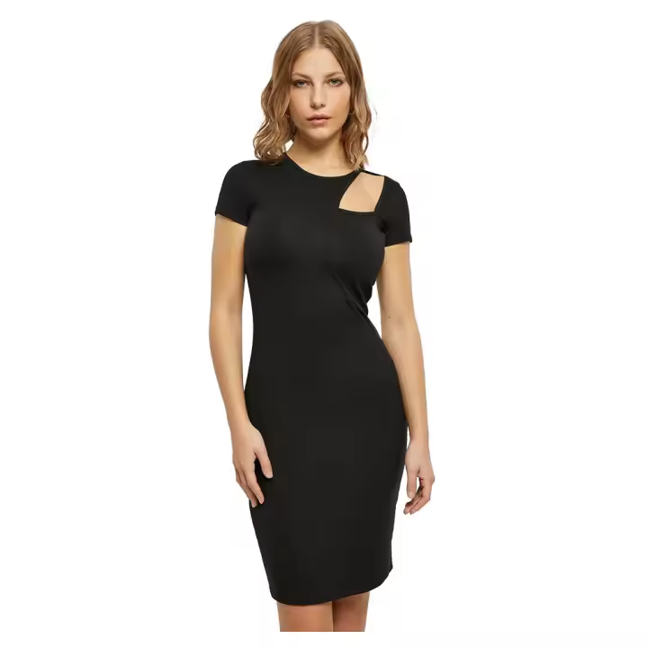 Urban Classics Vestido Corto De Manga Corta Cut Out - 1