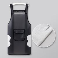 Delantal De Cocina Impermeable Y Transparente Resistente Al Aceite Para Hombres Y Mujeres Accesorios De Hornear Para BBQ Restaurante Café Delantal Sin Mangas De Algodón - details 6