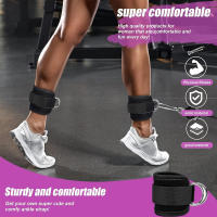 Cuff De Ankle Para Máquinas De Cable Con Correa Mejorada Para Glúteos Y Pecho En Gimnasio Soporte Ajustable Con Anillo D Para Kickbacks Material De Neopreno Para Deportes - details 5