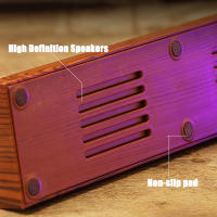 Reloj Digital LED En Tubo Nixie Con Luz Nocturna RGB Y Madera De Nogal Alarma Atmosfera Lámpara Regalo Con Pantalla Rectangular - details 5