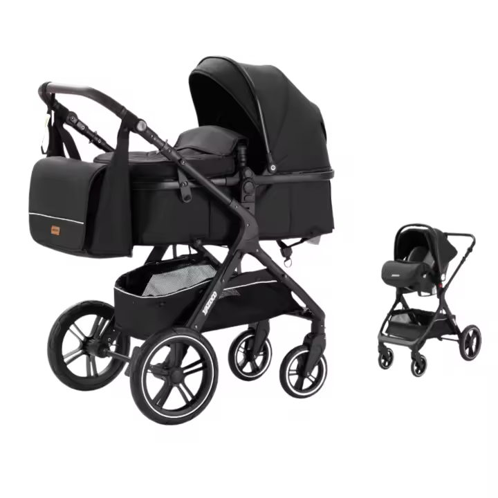 EU Children Store - Cochecito de bebé 3 en 1, carrito portátil de viaje, lujoso, plegable, de paisaje alto, marco de aluminio, multifuncional - 1