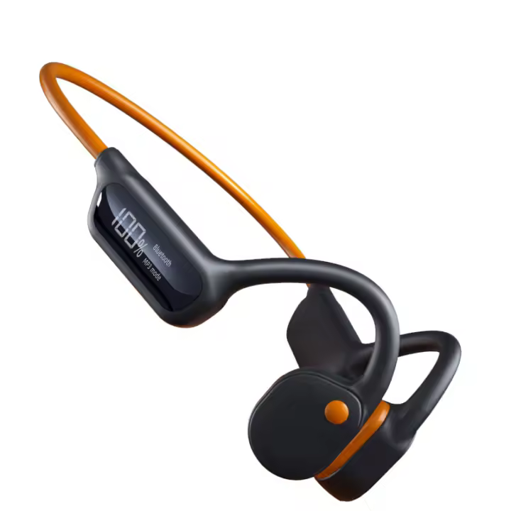 Auriculares inalámtricos de conducción ósea, Cascos de alta fidelidad con Bluetooth 5,3 + MP3, 32GB, IPX8, impermeables, para Nación, con Pantalla LED - 1